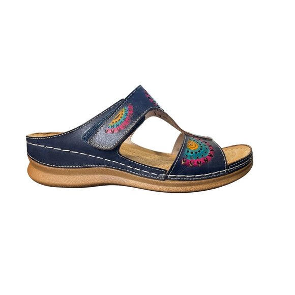 L'Artiste By Spring Step Artsy Sandals Blue Open-Toe Womens Size 38 / US 7.5-8 - Picture 10 of 11